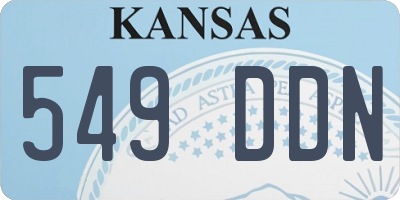 KS license plate 549DDN