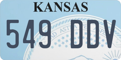 KS license plate 549DDV