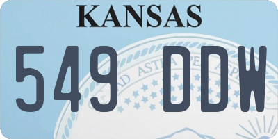 KS license plate 549DDW