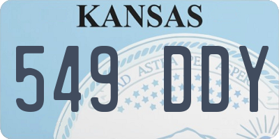 KS license plate 549DDY