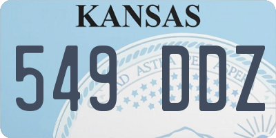 KS license plate 549DDZ