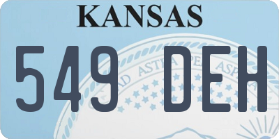 KS license plate 549DEH