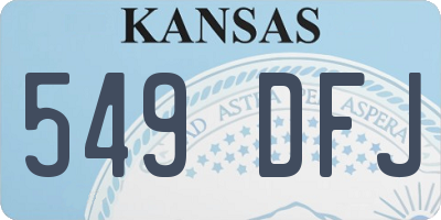 KS license plate 549DFJ