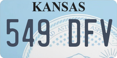 KS license plate 549DFV