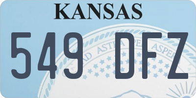 KS license plate 549DFZ