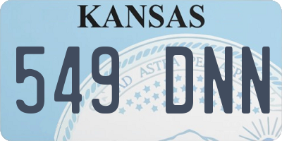 KS license plate 549DNN