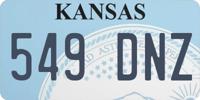 KS license plate 549DNZ