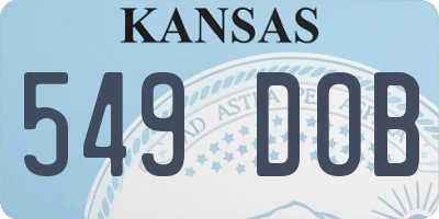 KS license plate 549DOB