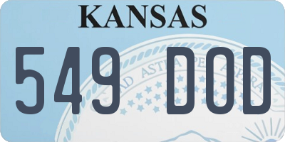 KS license plate 549DOD
