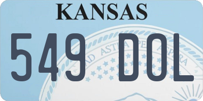 KS license plate 549DOL