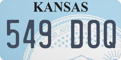 KS license plate 549DOQ