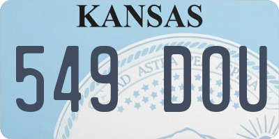 KS license plate 549DOU