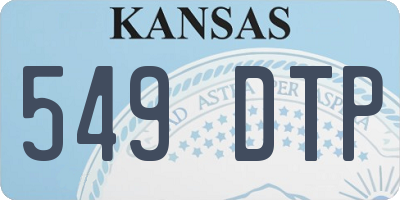 KS license plate 549DTP