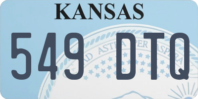 KS license plate 549DTQ