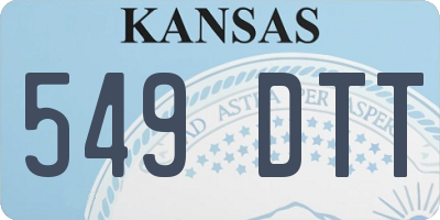 KS license plate 549DTT