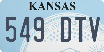 KS license plate 549DTV
