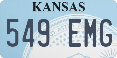 KS license plate 549EMG