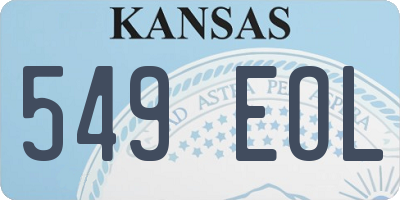 KS license plate 549EOL