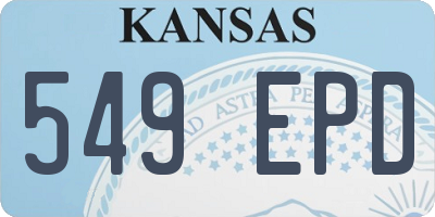 KS license plate 549EPD