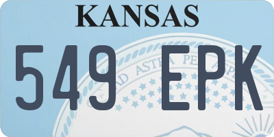 KS license plate 549EPK