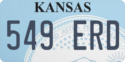 KS license plate 549ERD