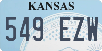 KS license plate 549EZW