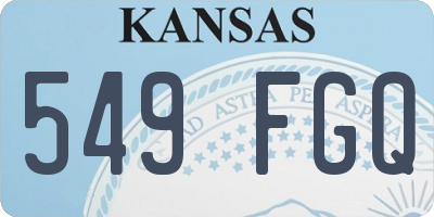 KS license plate 549FGQ