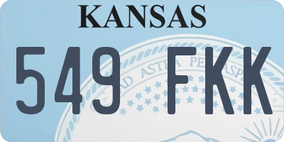 KS license plate 549FKK