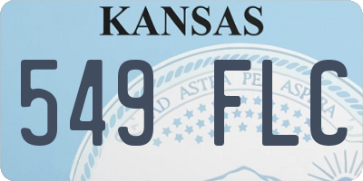 KS license plate 549FLC