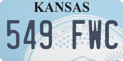 KS license plate 549FWC