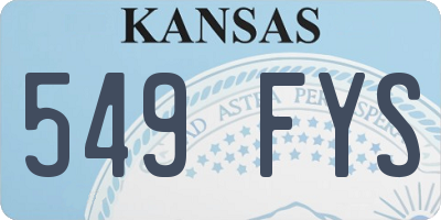 KS license plate 549FYS