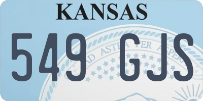 KS license plate 549GJS