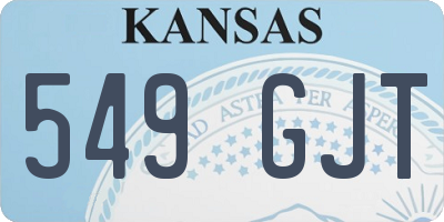KS license plate 549GJT
