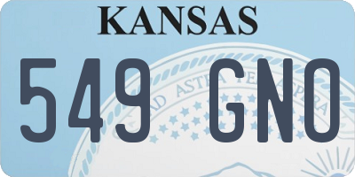 KS license plate 549GNO