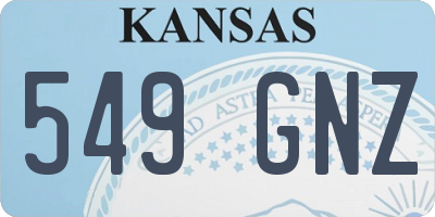 KS license plate 549GNZ