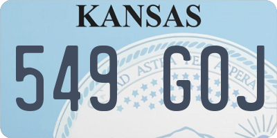 KS license plate 549GOJ