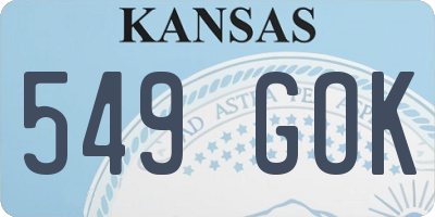 KS license plate 549GOK