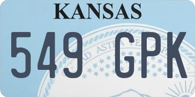 KS license plate 549GPK