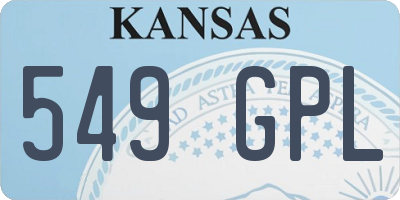 KS license plate 549GPL