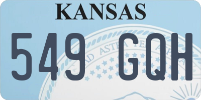 KS license plate 549GQH