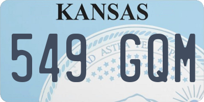 KS license plate 549GQM