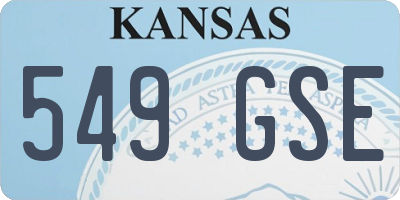KS license plate 549GSE