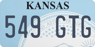 KS license plate 549GTG