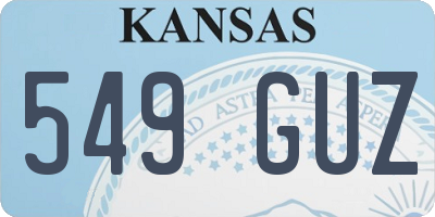 KS license plate 549GUZ