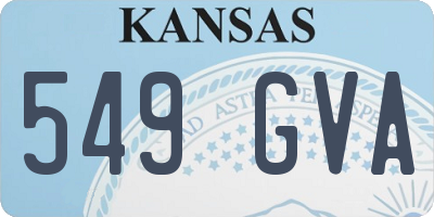 KS license plate 549GVA