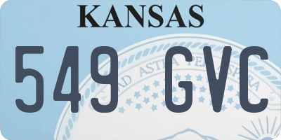 KS license plate 549GVC