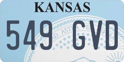KS license plate 549GVD