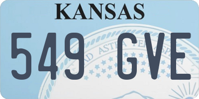 KS license plate 549GVE