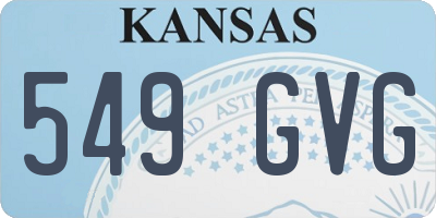 KS license plate 549GVG