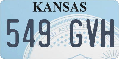 KS license plate 549GVH